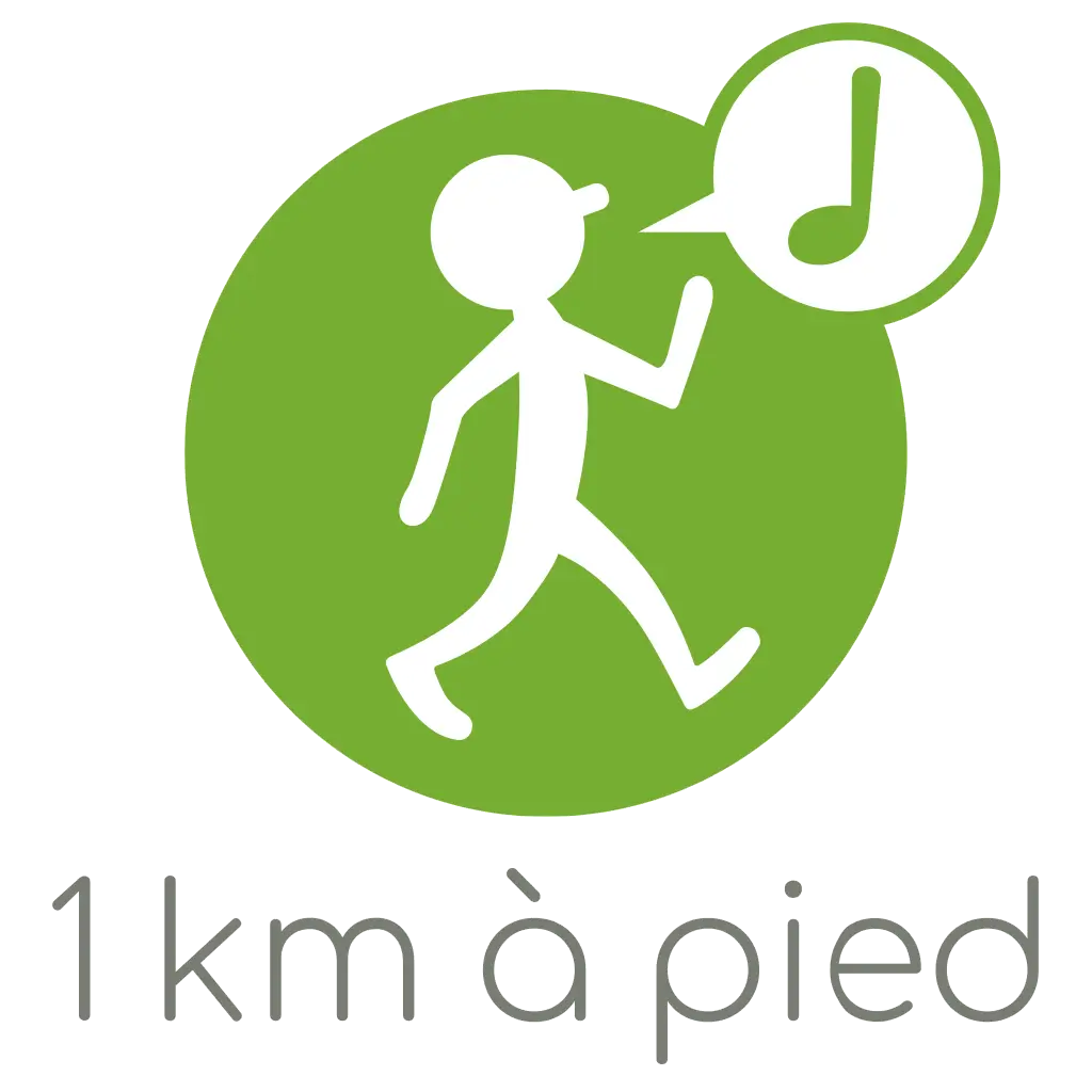 1 km à pied logo